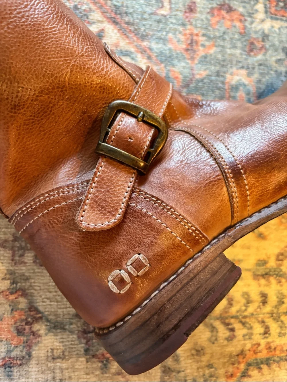 BED STU Glaye Tall Leather Women’s Riding Boots 7.5 Tan Rustic